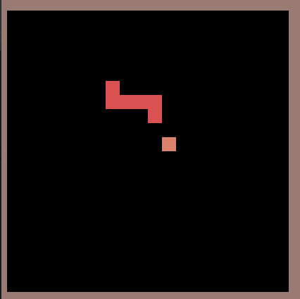 A partial screen shot of the mini game Snake